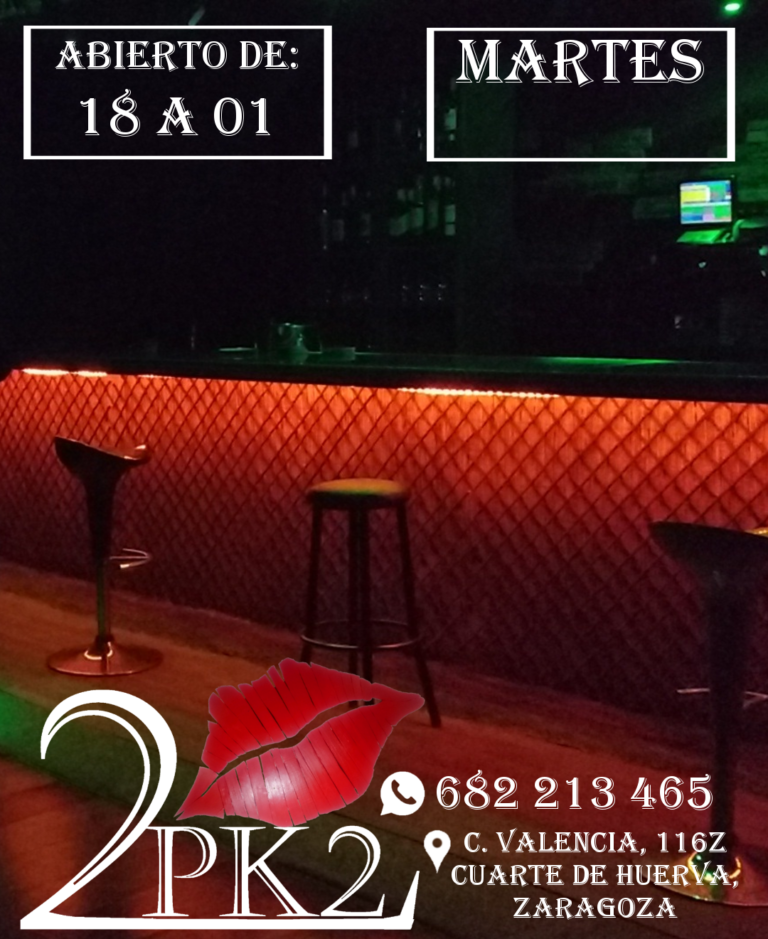 PK2 ZARAGOZA LOCAL DE AMBIENTE LIBERAL PAREJAS MARTES ABIERTO DE 18 A 01